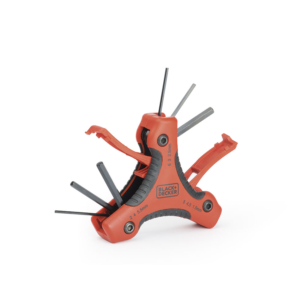 Black+Decker BDHT0-71628 Inbussleutel Set – 9-delig – Compact en hoogwaardig voor inbusbouten en -schroeven