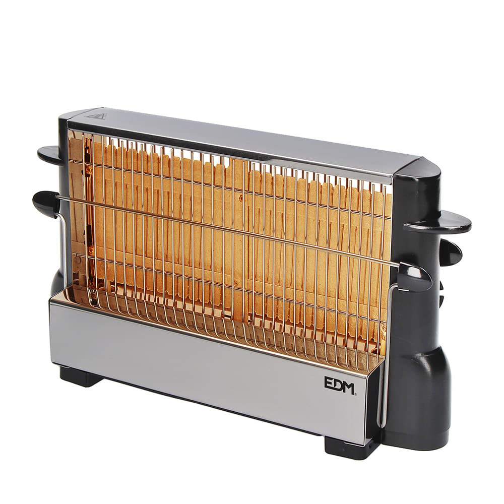 EDM Verticale Broodrooster 700W: Snel en Gelijkmatig Geroosterd Brood, Altijd en Overal! (28x9x18cm)