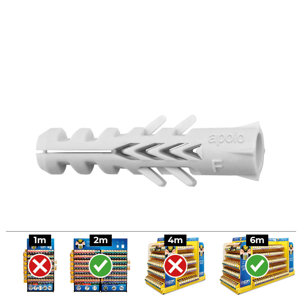 Pak van 100 dubbele nylon pluggen – Antislip en betrouwbaar – Ø 8 mm – DIN/REF NF8 – Celo