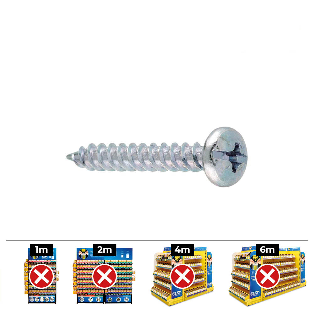 Doos met 100 stuks schroefklemmen – Veelzijdige bevestigingsoplossing – N°35 4,8 x 25 mm – DIN/REF TG