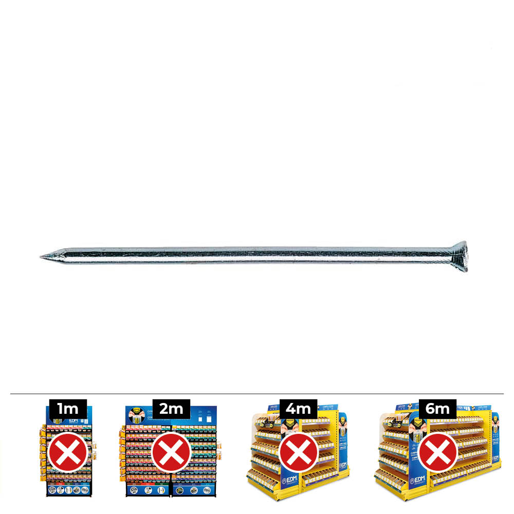 Doos met 100 stuks gegalvaniseerde CP-punten – Superieure grip voor extra dikke materialen – 3,4 x 50 mm – DQ DIN/REF CPQ – Celo