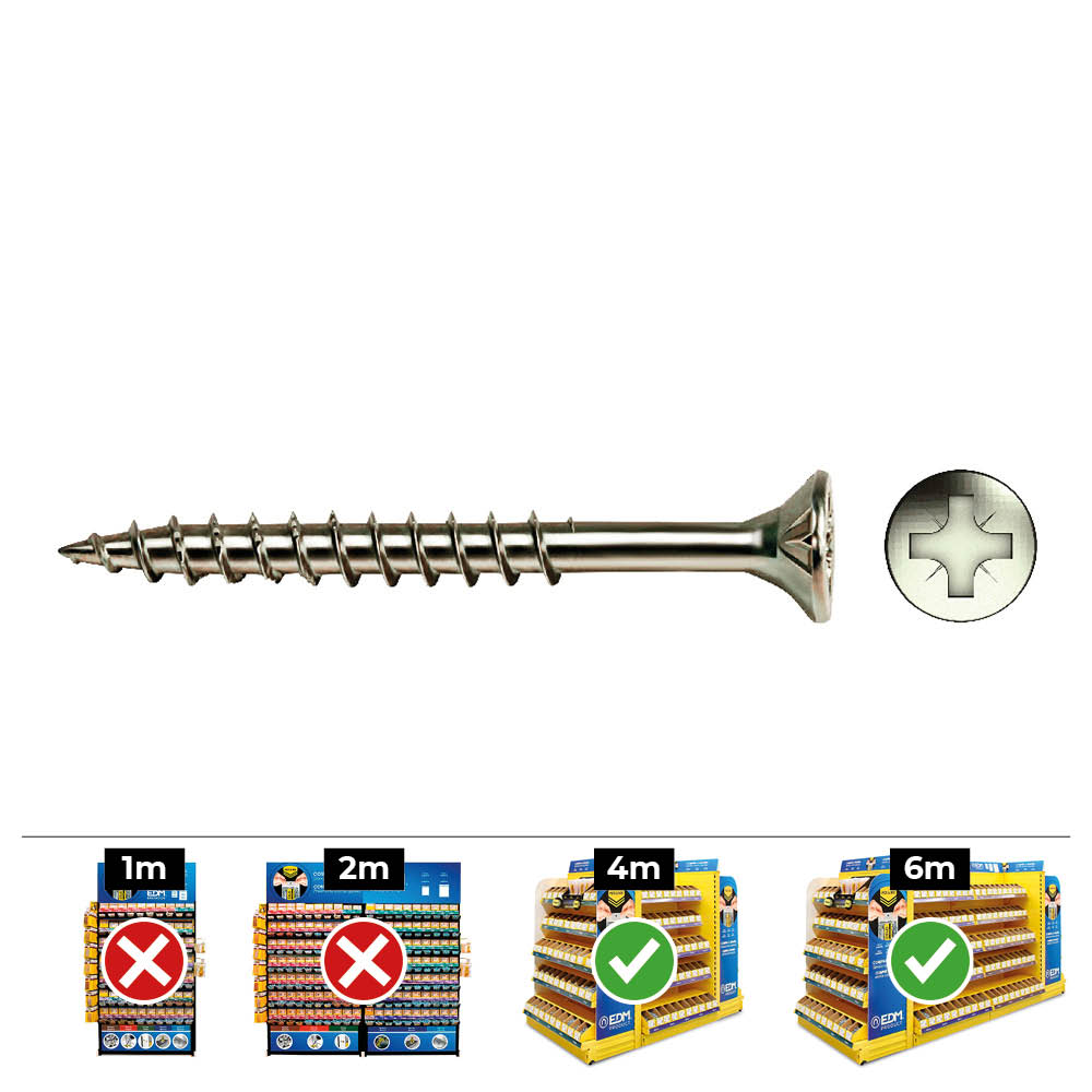 Hoogwaardige pozidrive houtschroeven met gedeeltelijke schroefdraad din vloxp 5×90 mm verzinkt gesmeerd – 100 stuks per doos voor superieure sterkte en professionele afwerking