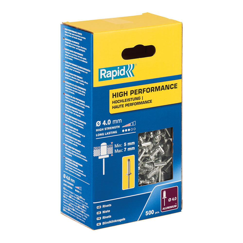 Rapid Doos 500 Klinknagels Ø4x10mm – Hoge Prestaties: Professionele Bulk voor Veelzijdige Toepassingen (5001433)