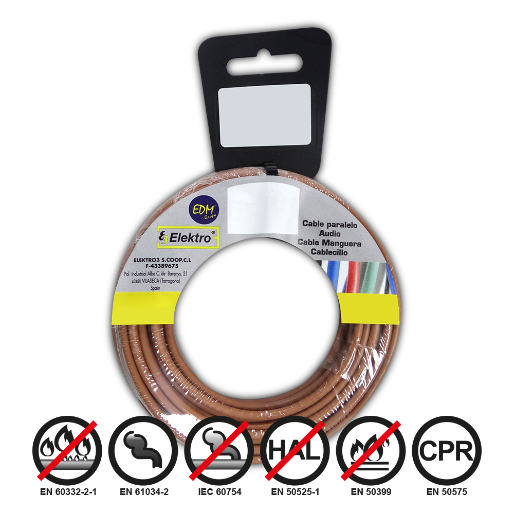 Bruine Elektriciteitskabel – 1,5 mm – 10 meter – Betrouwbare stroomvoorziening met duidelijke kleurcodering voor middelgrote installaties