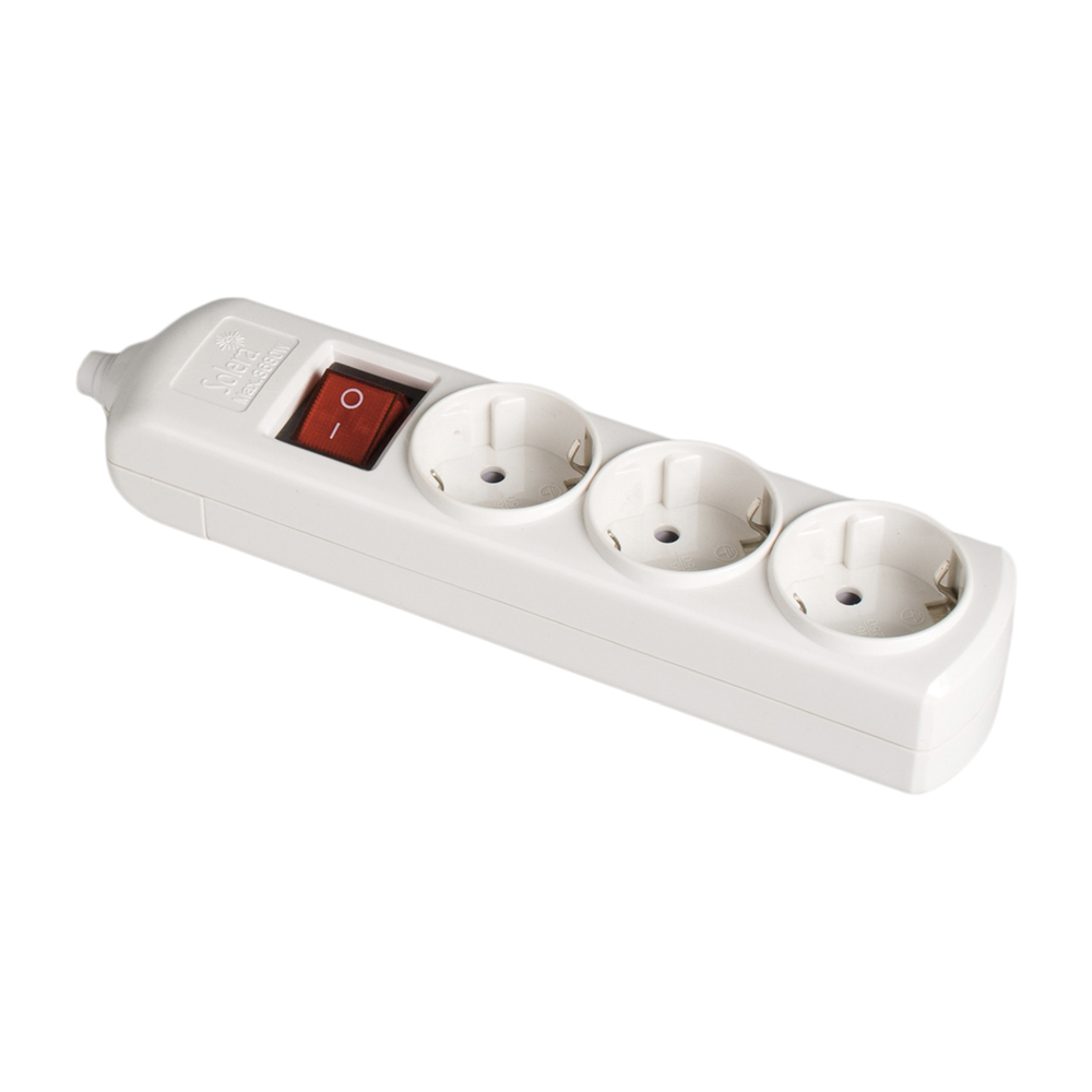 SOLERA 8003IL Bipolaire Basis: 3-Voudig Stopcontact met Aarding en Schakelaar (16A 250V)