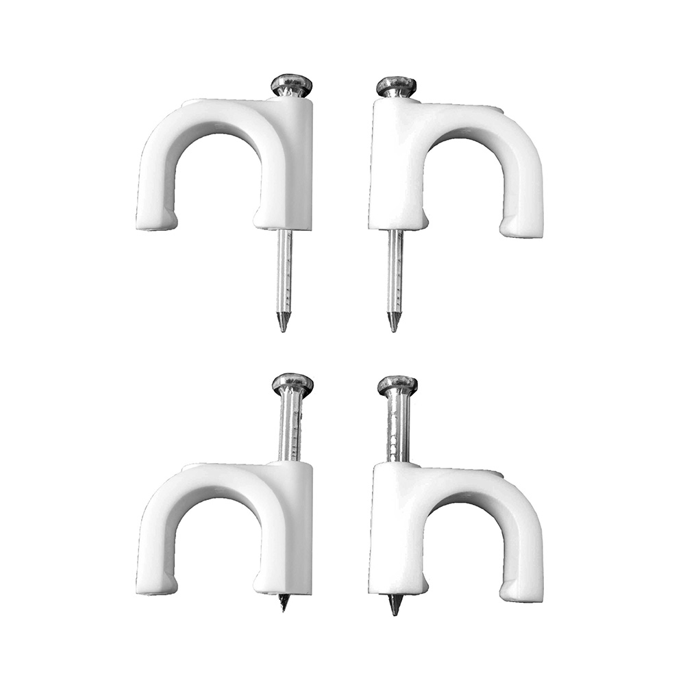 Witte kabelclip voor kabels 2×0,75mm – N°5 (doos 100 stuks), betrouwbare partner voor het veilig en efficiënt organiseren van kabels en draden