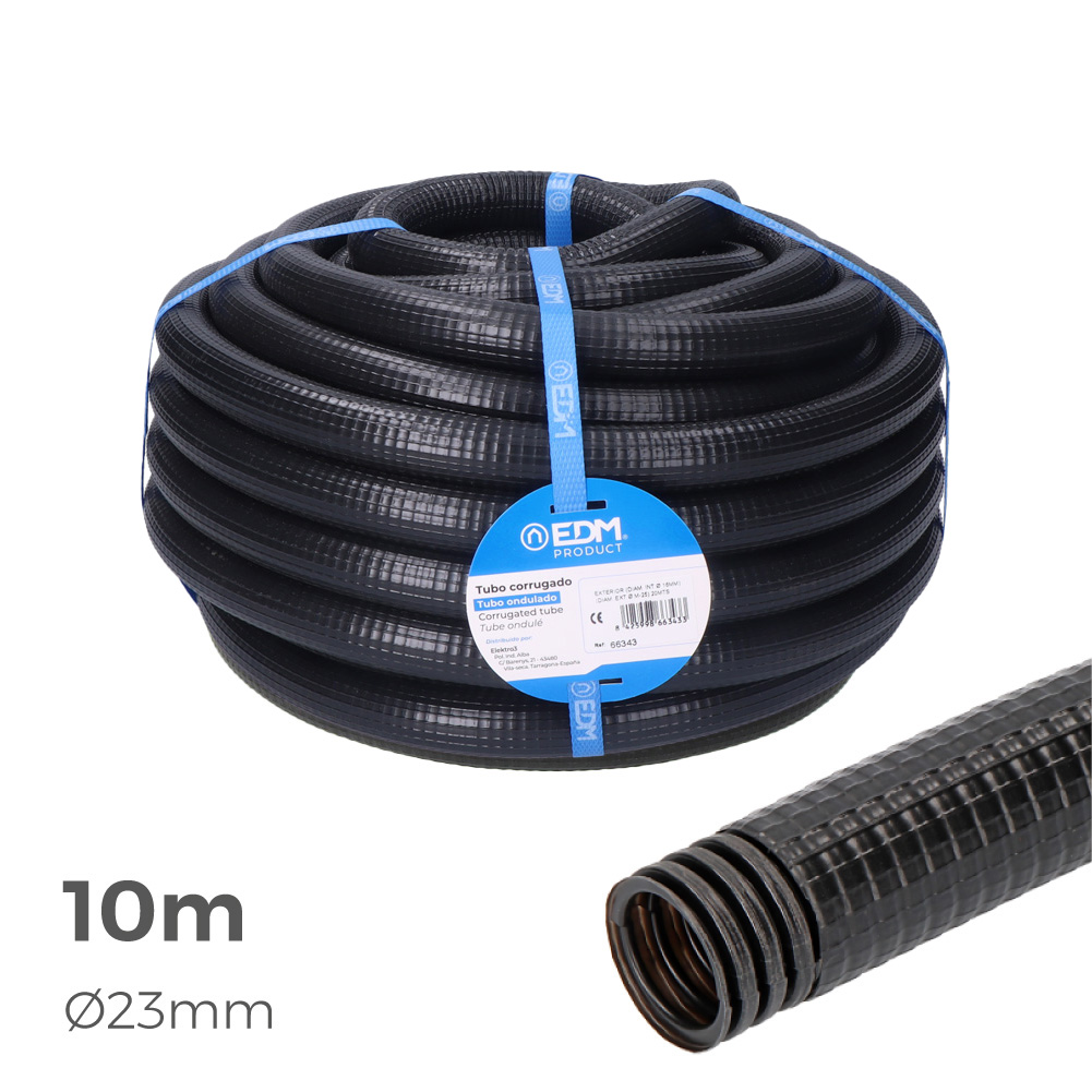 Elektriciteit mantel voor buitengebruik – 23mm binnen, M-32 buiten, CE, 10m lengte, premium oplossing voor uitgebreide extreem zware buiteninstallaties