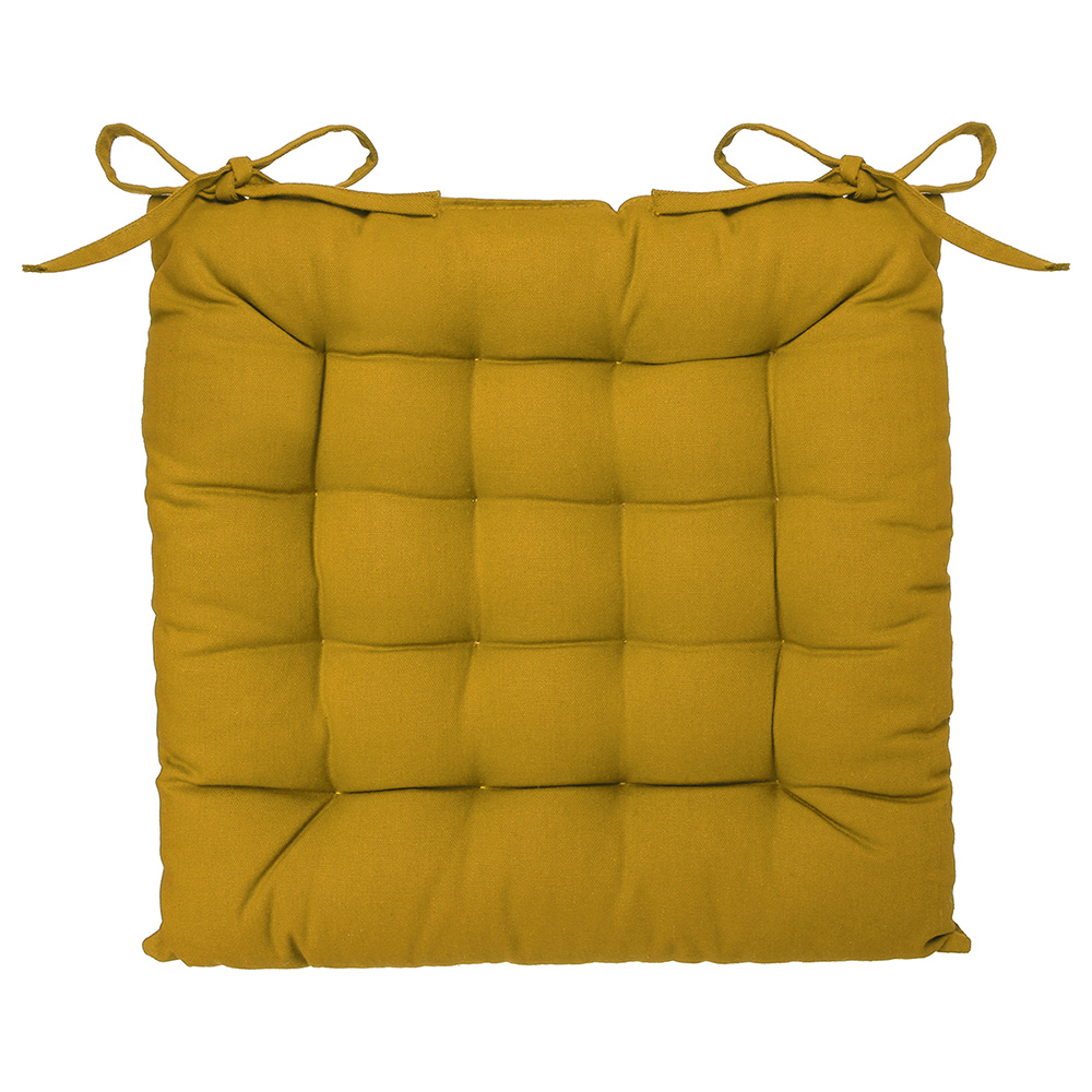 Warmte en Comfort: Ons Mosterdkleurig Stoelkussen (38x38cm)