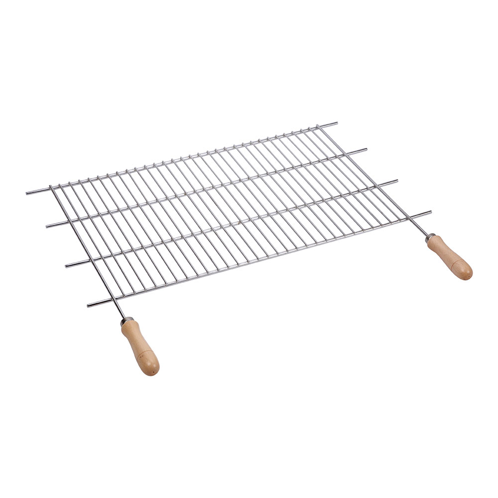 Grill als een meester met stijl – Zinken Barbecuerooster 80x40cm met Sauvic Houten Handvatten