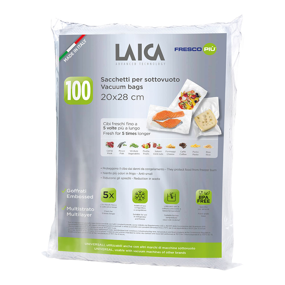 Laica 100 VacuumzakkenBehoud de Versheid, Verminder Voedselverspilling!