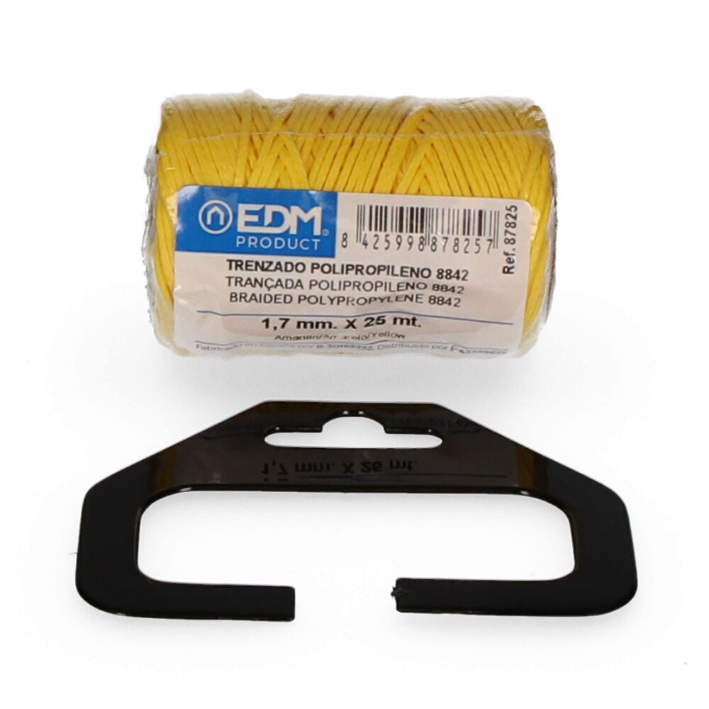 Gevlochten polypropyleen spoel 8842 (25 m) in geel – opvallend en duurzaam touw voor diverse toepassingen