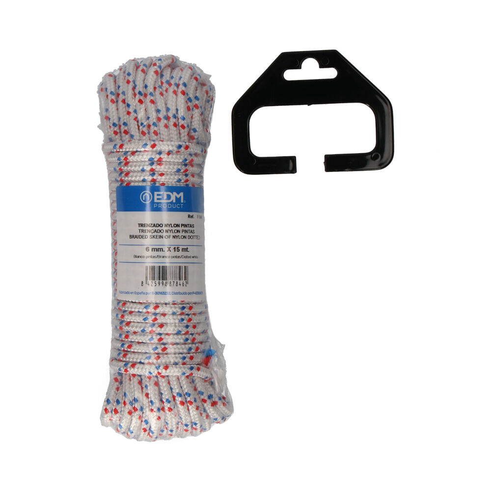 Gevlochten nylon touw (15 m) met gestippeld patroon – superieure sterkte en veelzijdigheid voor veeleisende toepassingen