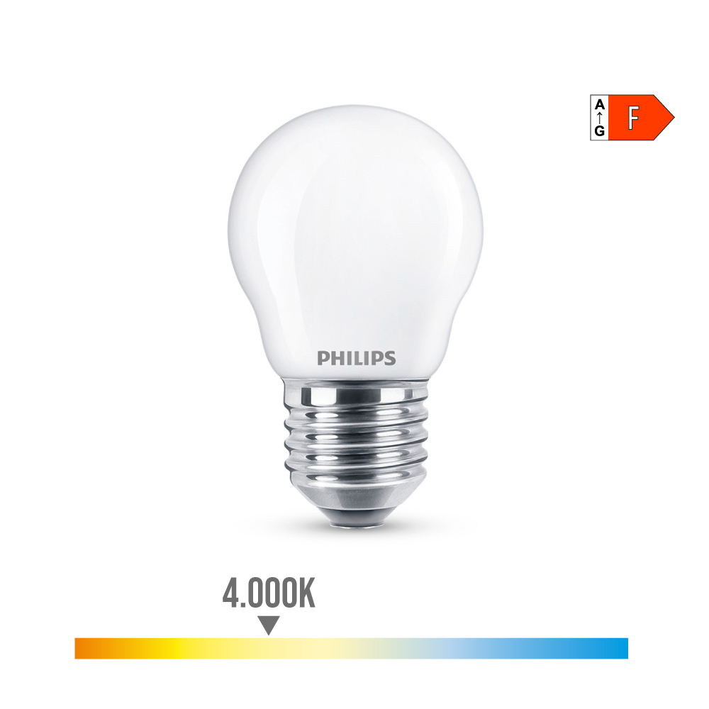 Philips LED Bol Lamp E27 – Natuurlijk Daglicht | Ø4.5×7.8cm