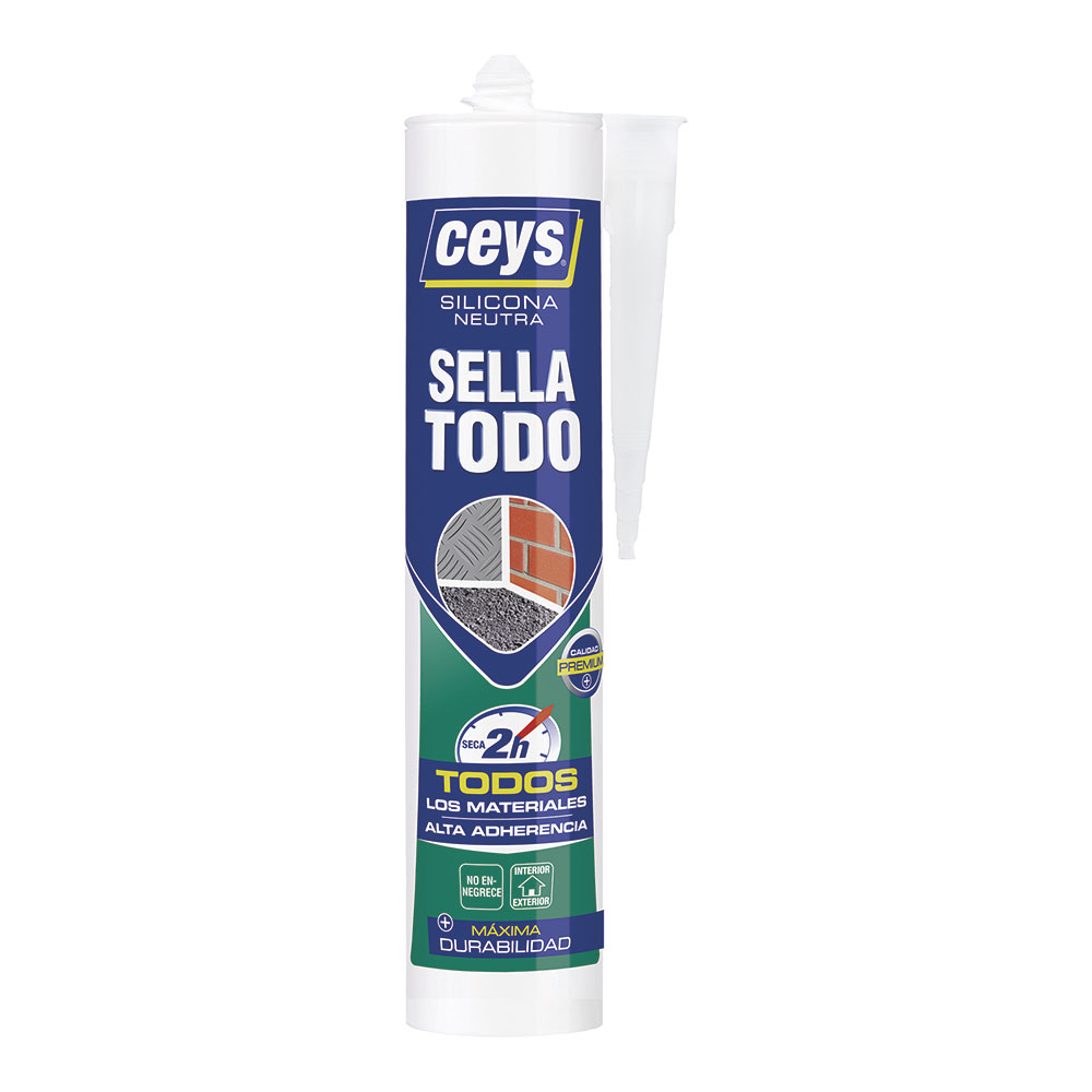 Ceys sellatodo transparante siliconenkit met koker 280ml – de meest veelzijdige en kristalheldere siliconenkit voor het afdichten van alle materialen