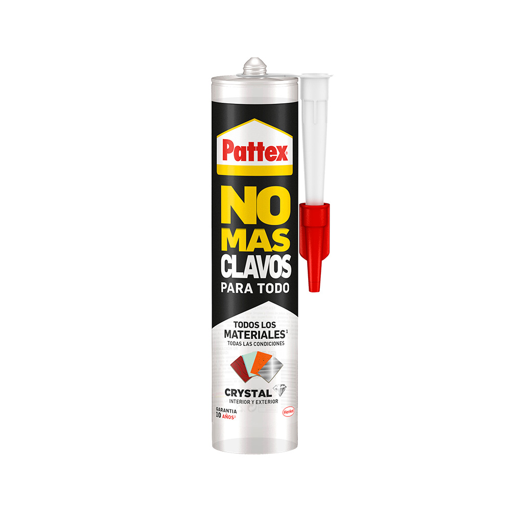 Pattex Zonder Spijkers of Schroeven voor Glas: Transparante Hoogteperformer voor Grote Glasprojecten (290g)