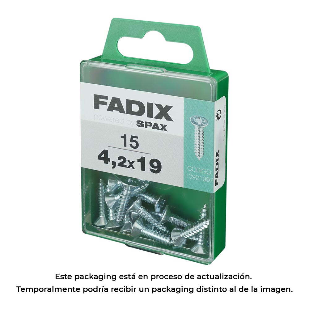 Box M met 15 stuks veelzijdige CP zink schroefdraadschroeven 4,2x19mm van FADIX