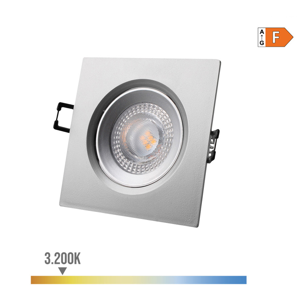 Stralend Chic: Vierkante LED Inbouwspot 9x9cm in Chroom